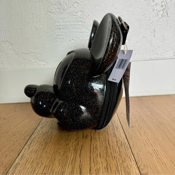 Disney Loungefly Black Glitter Molded MICKEY MOUSE Head Bag Crossbody
Handbag - Picture 4 of 6